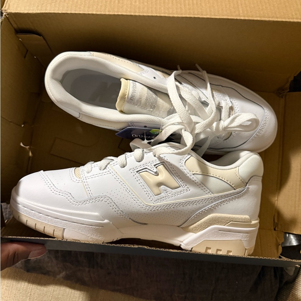 New Balance 550 in White and Beige